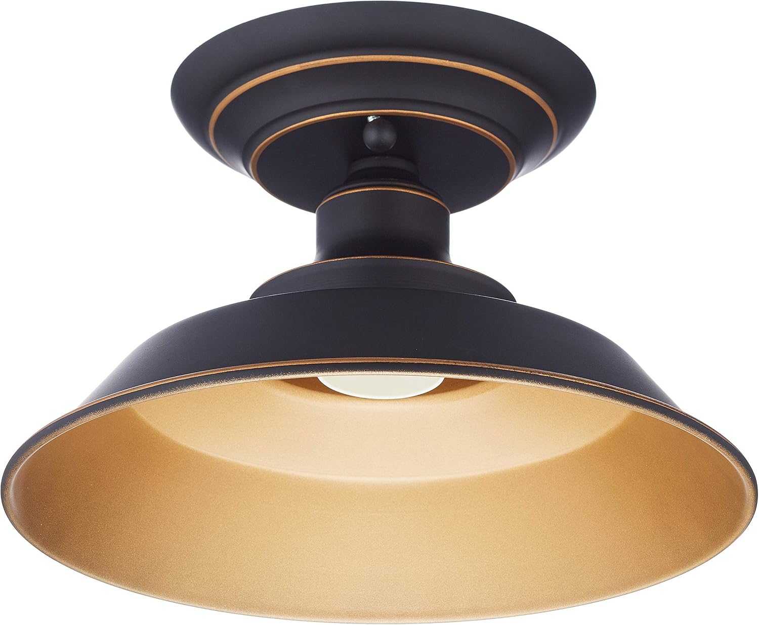 Detalle de Westinghouse 63701 Iron Hill – metalowa lampa sufitowa 22 cm, brąz