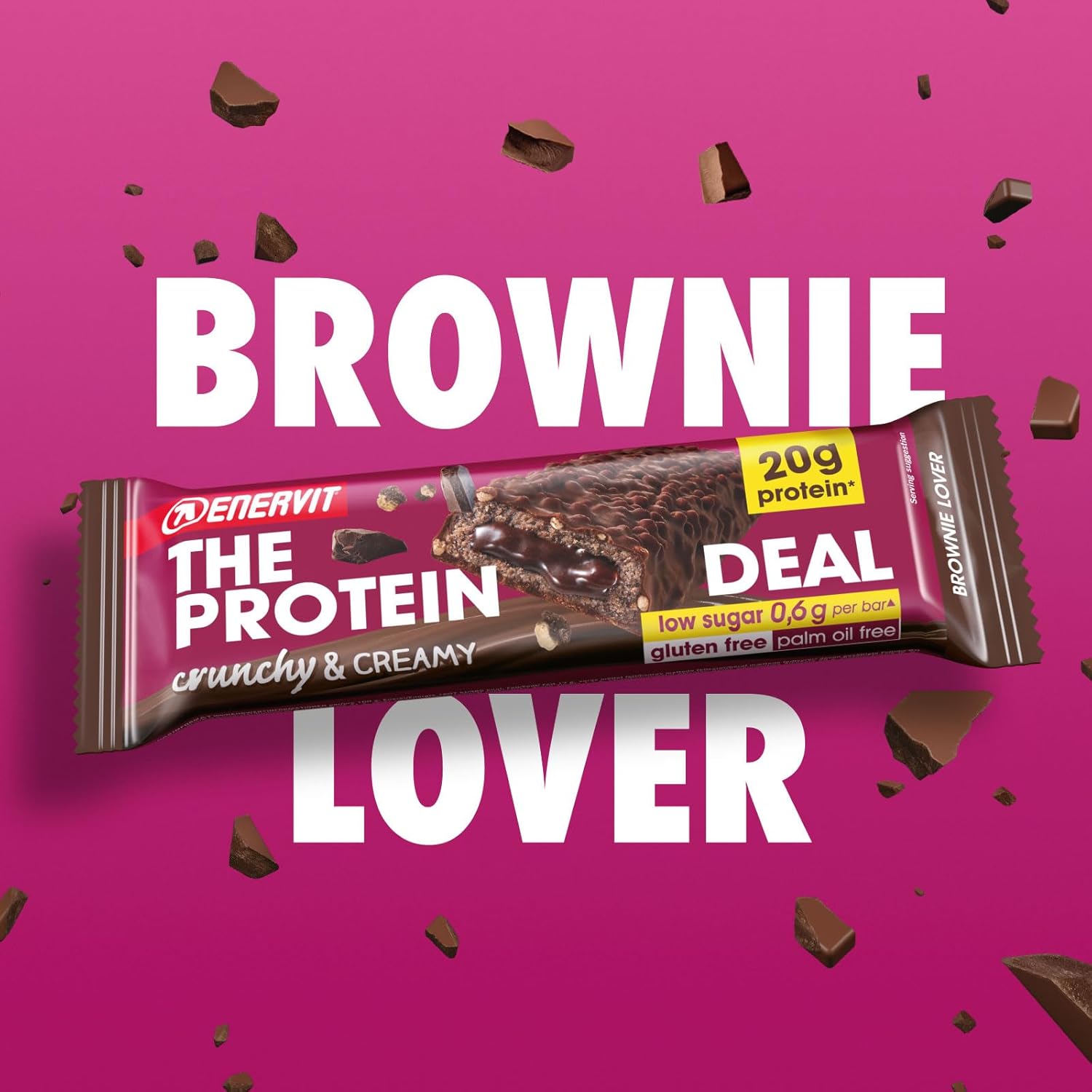 Thumbnail 1 de Enervit The Protein Deal Brownie Lover – Proteinriegel mit 20 g Protein, glutenfrei, 12×55 g