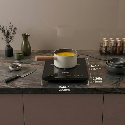 Detalle de CIARRA CBTIH1 2000W Induction Hob with 8 Modes and Sensor Touch Control