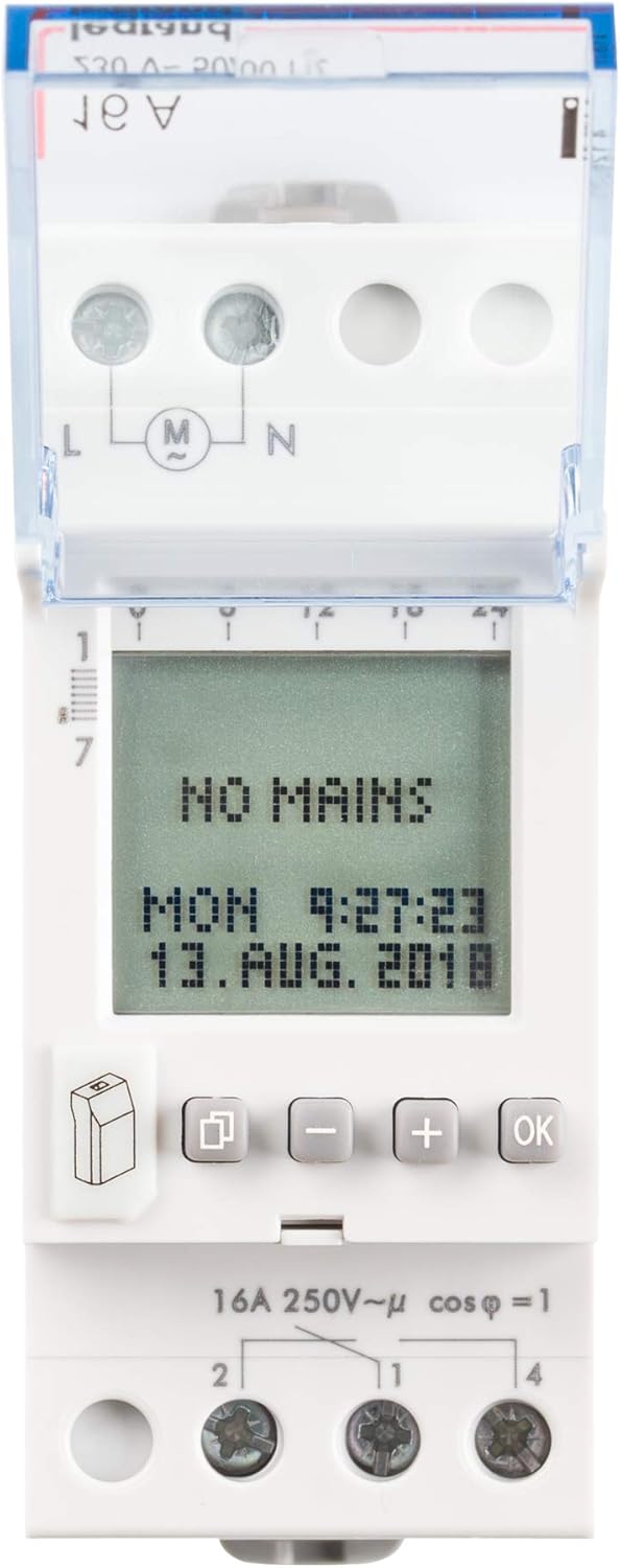 Thumbnail 3 de Legrand Minuterie hebdomadaire numérique 1 canal Alpharex D21 412631 (230 V) pour programmer l’éclairage