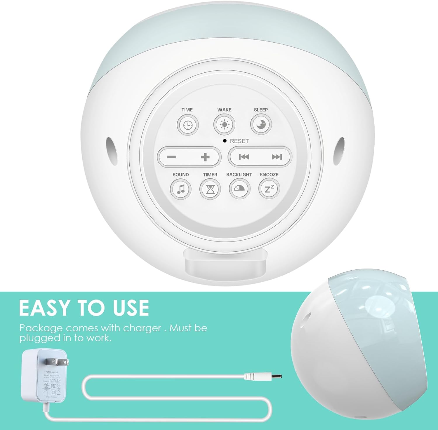 Detalle de FiveHome Toddler Alarm Clock with Sun & Moon (OK to Wake) for Kids’ Sleep Training