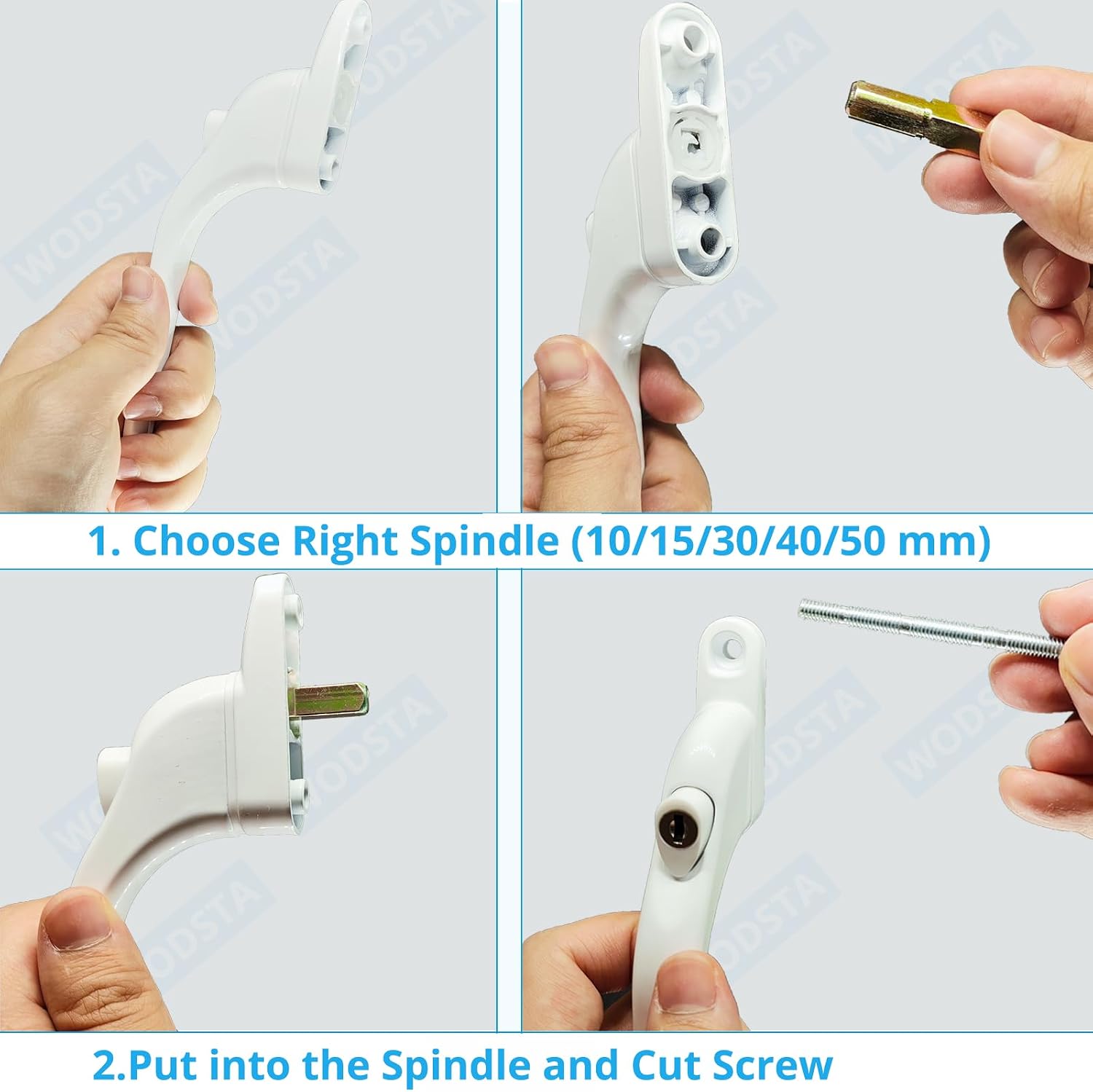 Thumbnail 2 de UPVC window handle set with lock