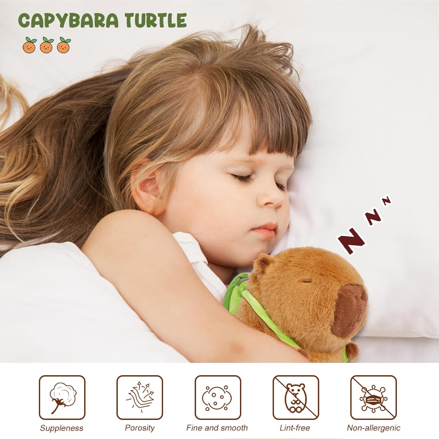 Thumbnail 2 de Poptrend Niedliche Capybara Kuscheltier mit Schildkrötenrucksack – 22 cm