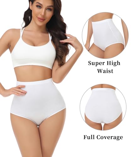 Detalle 2 de Culotte femme wirarpa coton taille très haute lot 4 ⚙