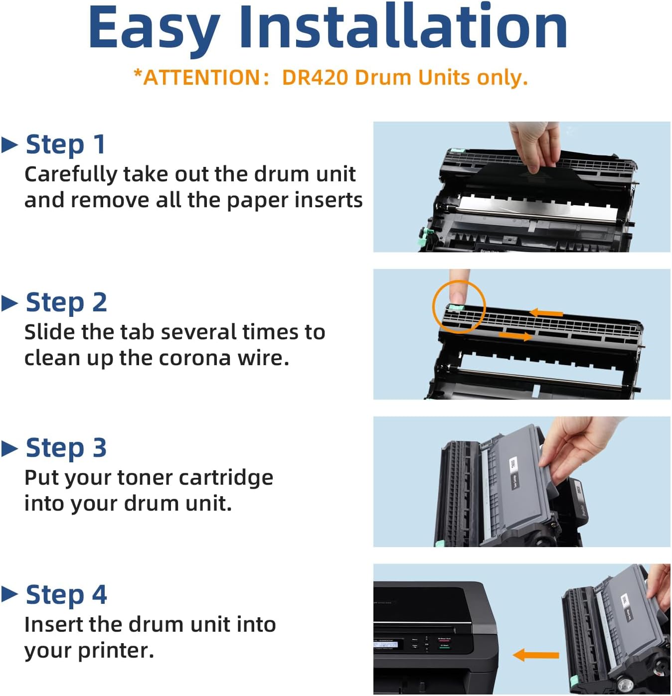 Thumbnail 4 de Skydo DR420 Drum Unit Replacement for Brother Laser Printers, Up to 12,000 Pages