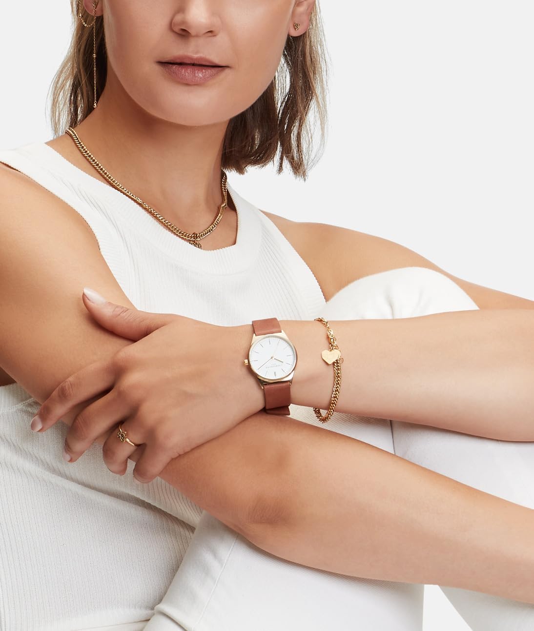 Thumbnail 1 de LIEBESKIND BERLIN Herz-Armband – Edelstahl-Armschmuck mit Herzanhänger, 21 cm, Karabinerverschluss