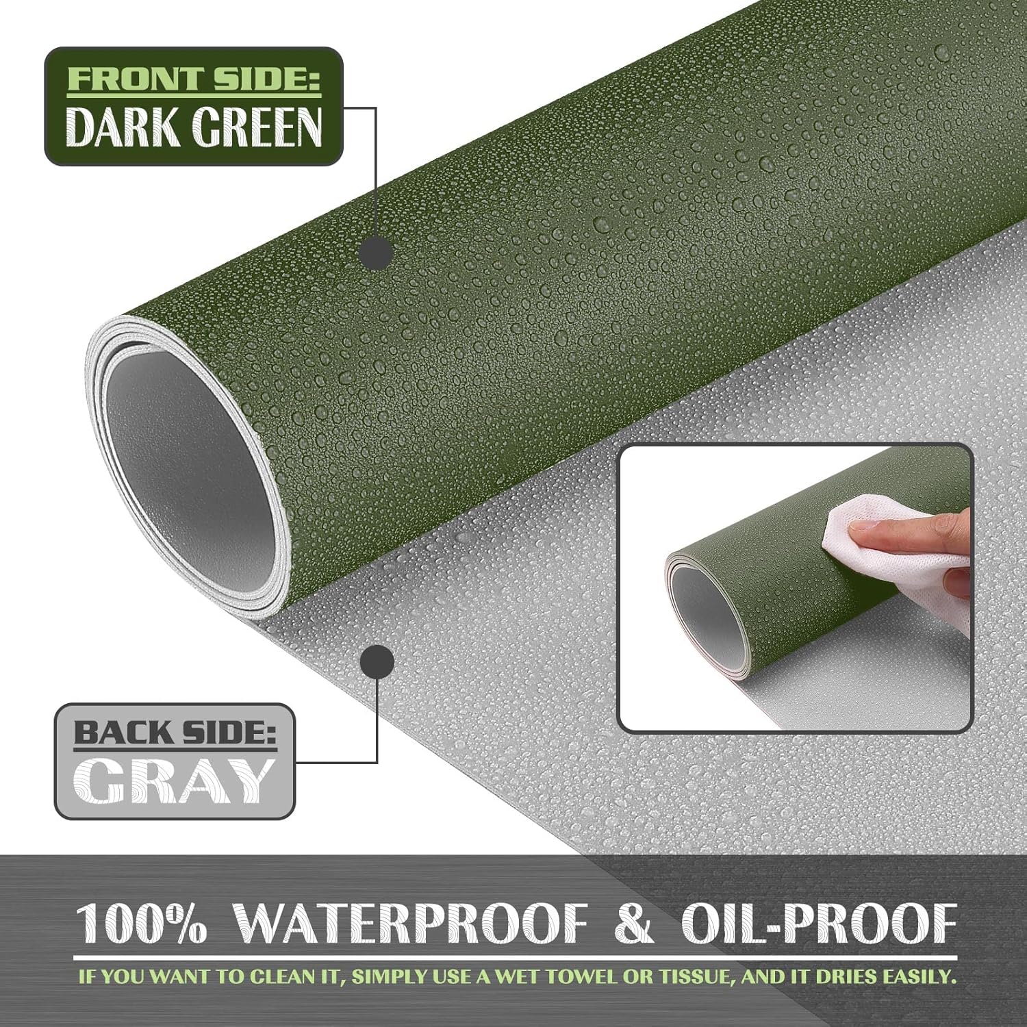 Thumbnail 2 de K KNODEL Large Office Leather Desk Mat (80x40cm) in Dark Green
