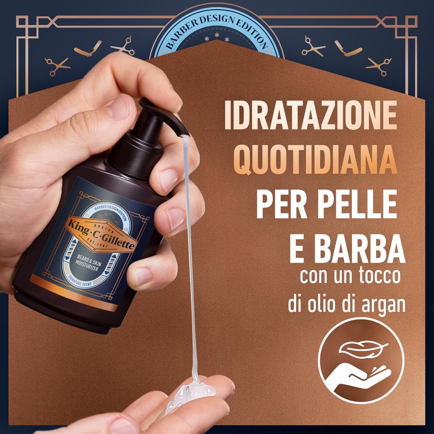 Thumbnail 1 de Crema idratante barba King C Gillette 100 ml