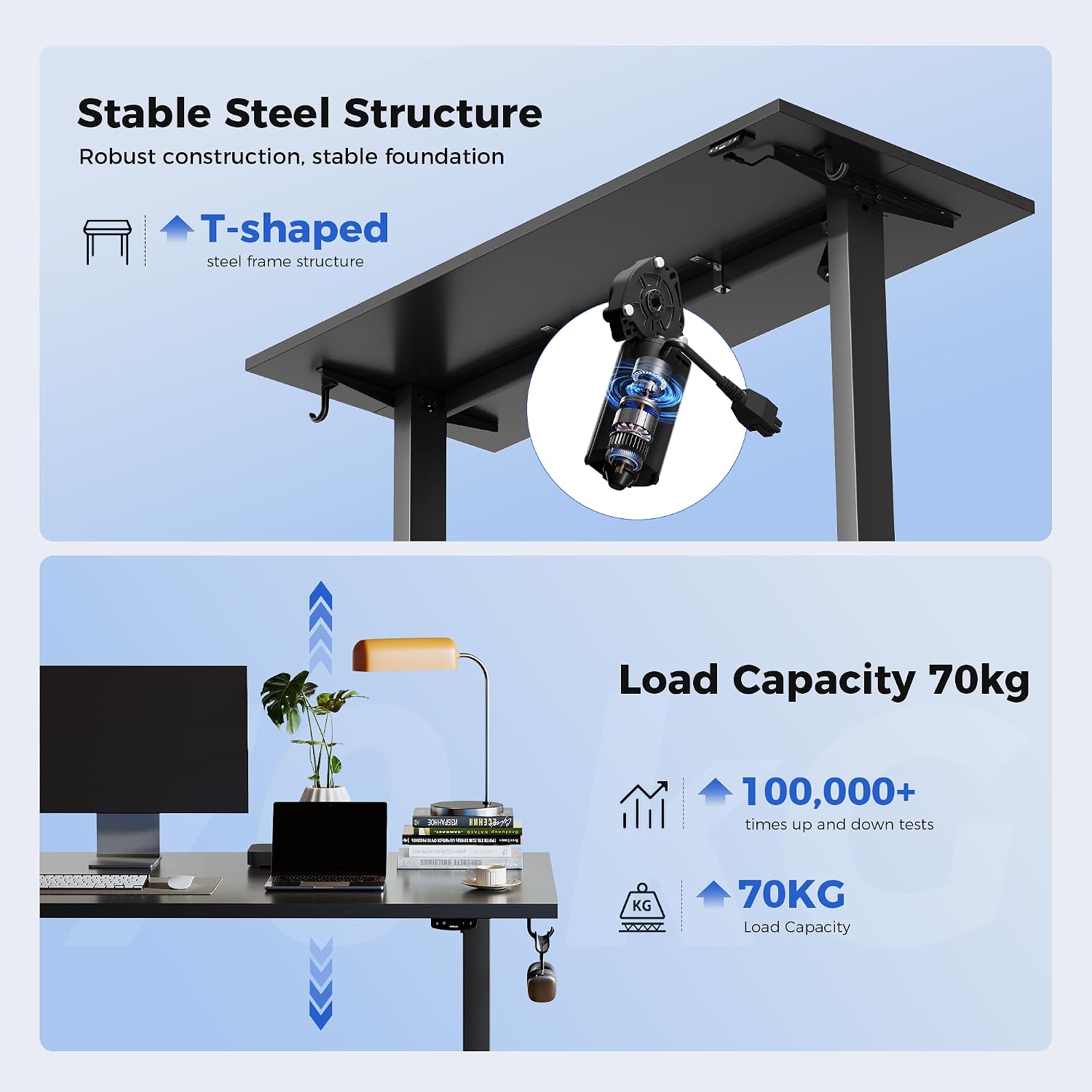 Thumbnail 3 de Agilestic Electric Standing Desk 100×60 cm