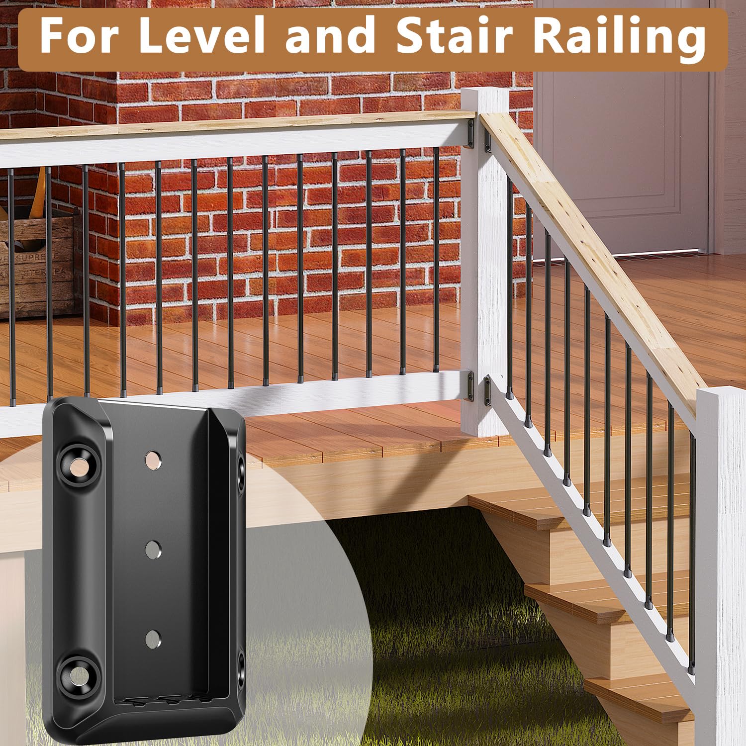 Thumbnail 4 de Steel DN Mate BC6 Deck Railing Brackets for 2x4 Posts, Fibreglass-Reinforced Nylon
