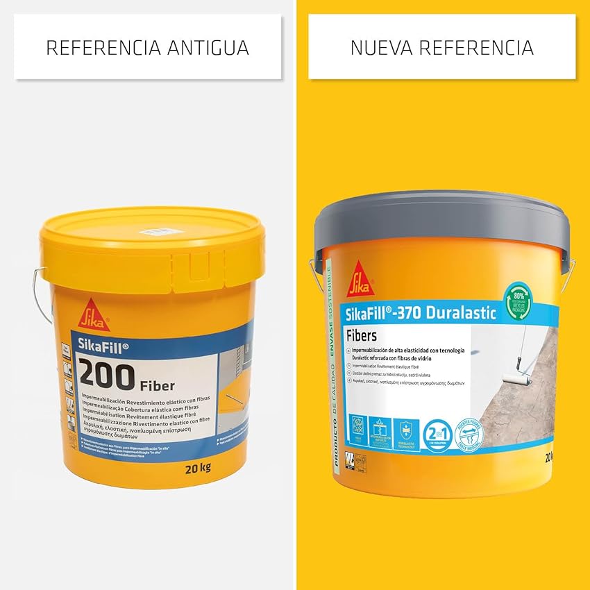 Detalle 2 de SIKA SikaFill 370 Fibers impermeabilizante acrílico 1 kg 🏠
