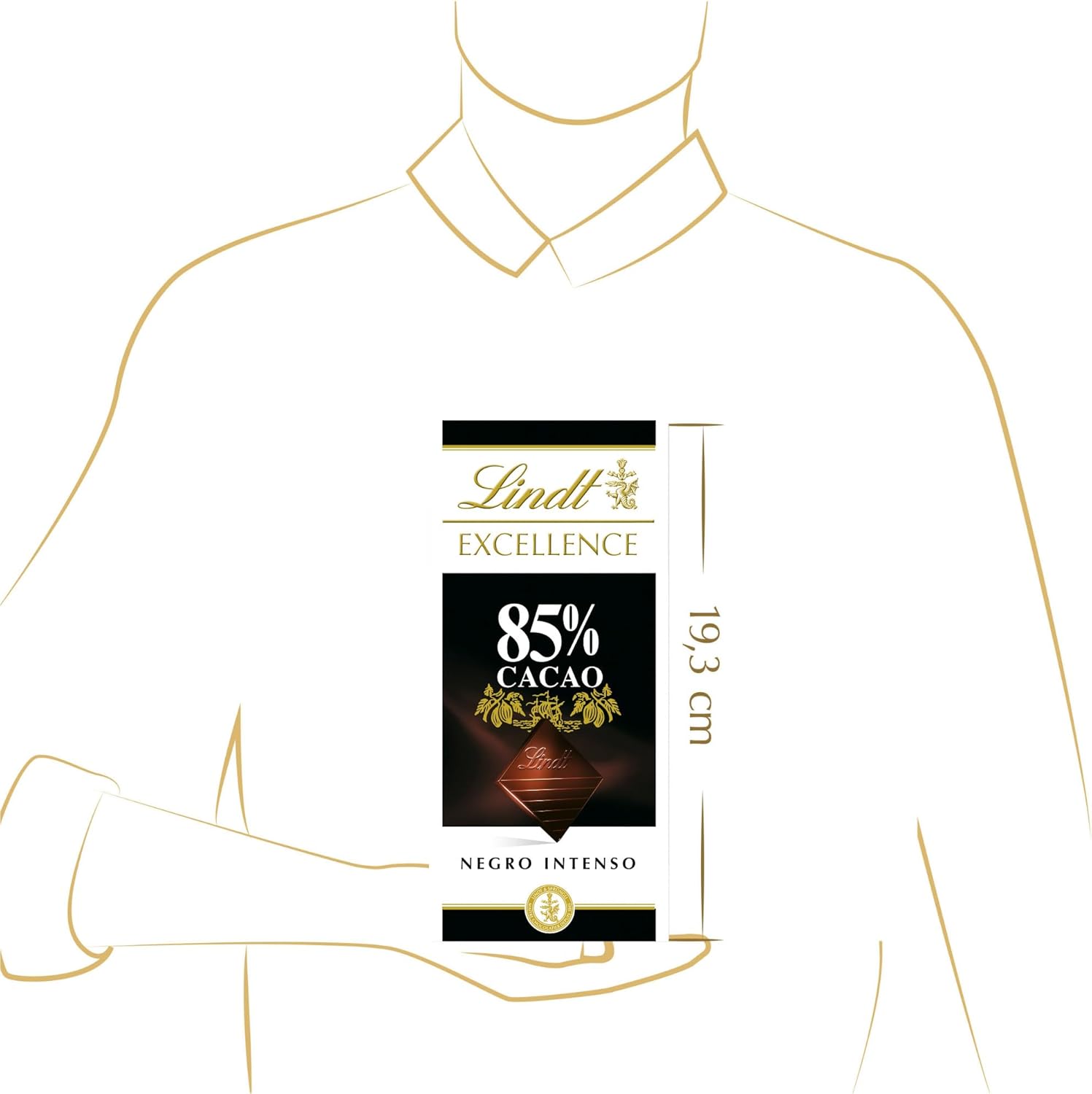 Detalle 2 de Lindt Excellence 85% chocolate negro 100g pack