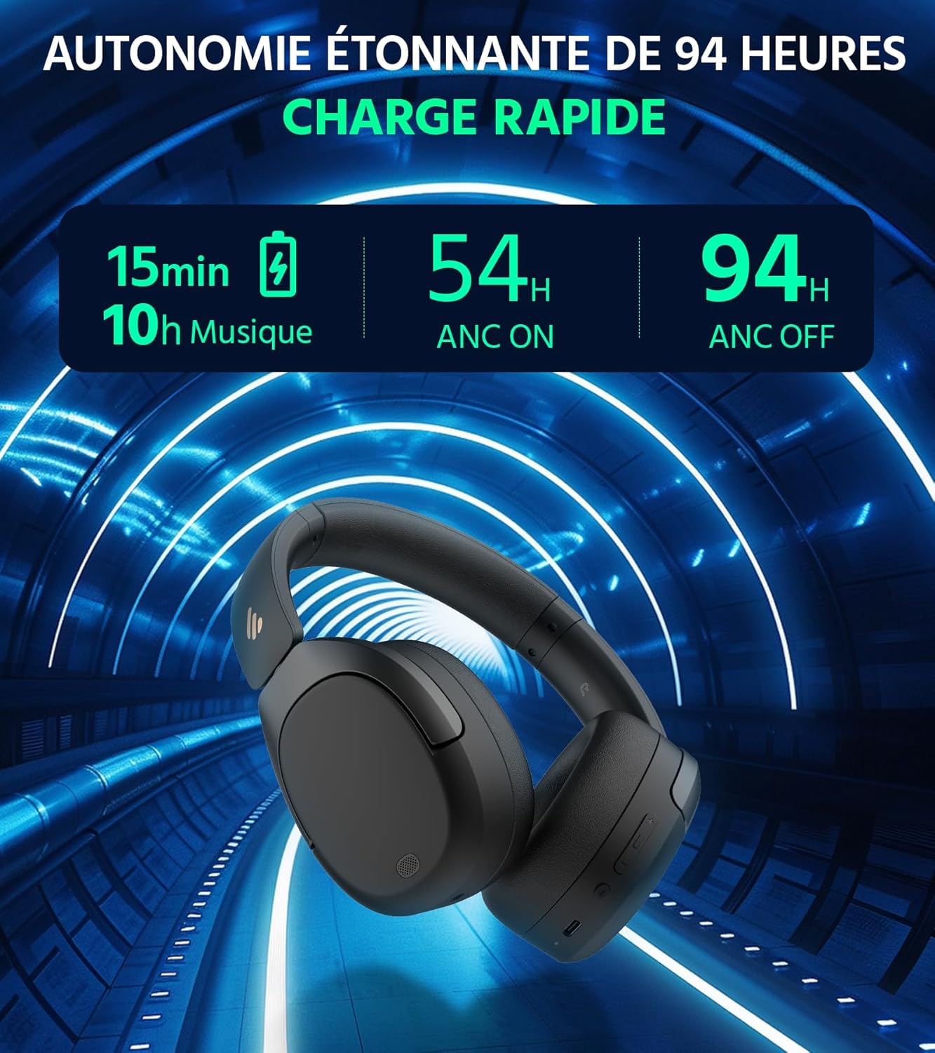 Thumbnail 4 de Edifier W830NB casque 94 heures