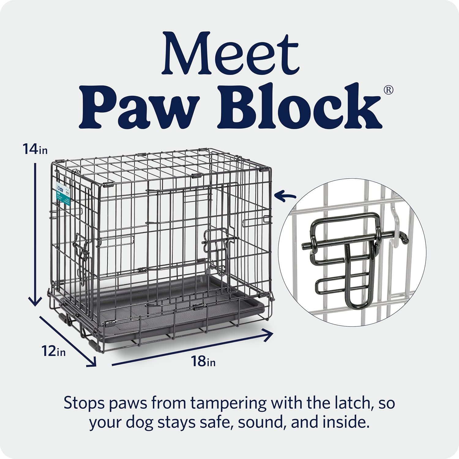 Thumbnail 4 de MidWest Homes for Pets 18-Inch iCrate Two-Door Folding Dog Crate with Divider Panel