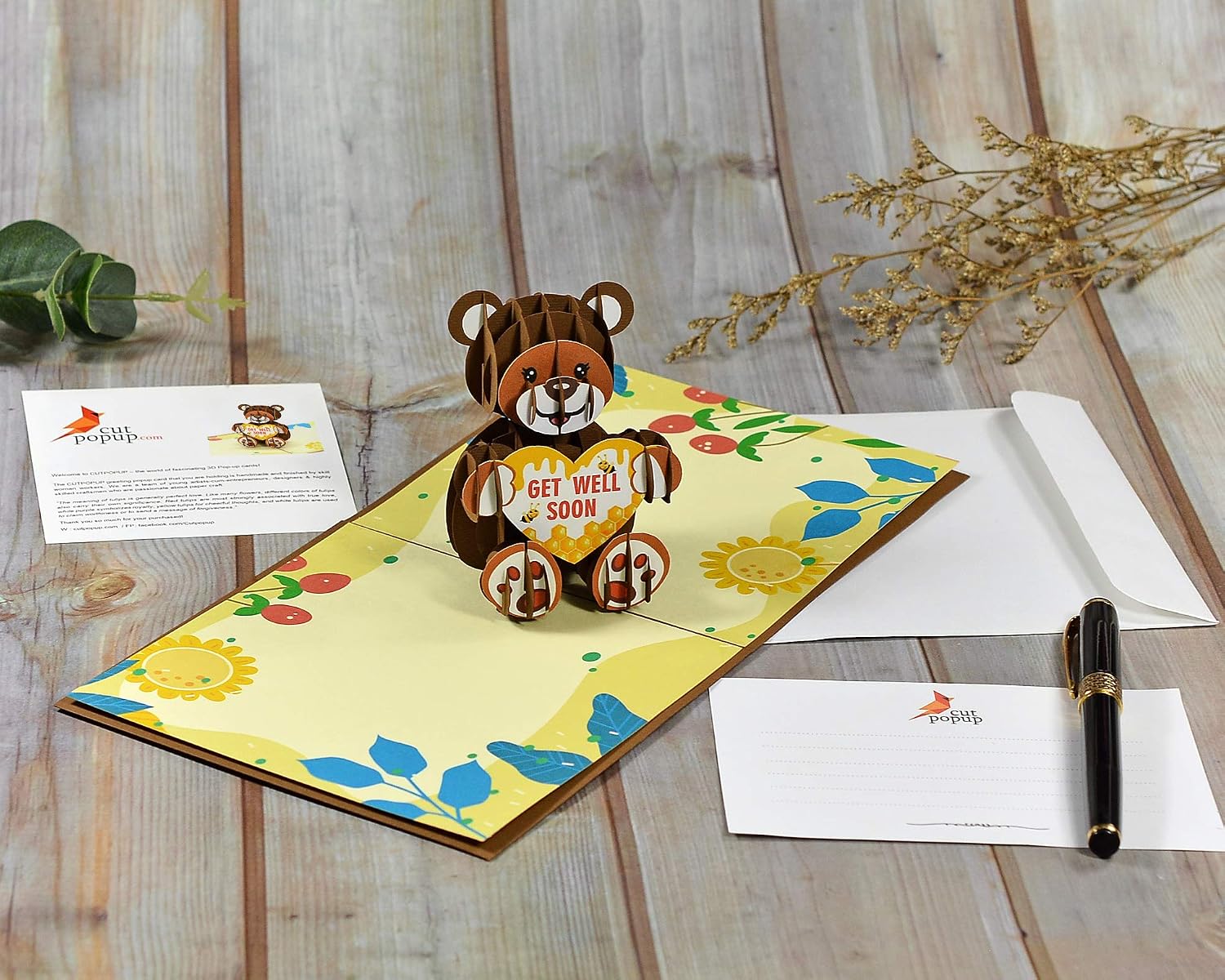 Thumbnail 3 de CUTPOPUP Teddybär Pop Up 3D Geburtstagskarte – liebevolles Pop-Up-Grußkarten-Highlight für Familie
