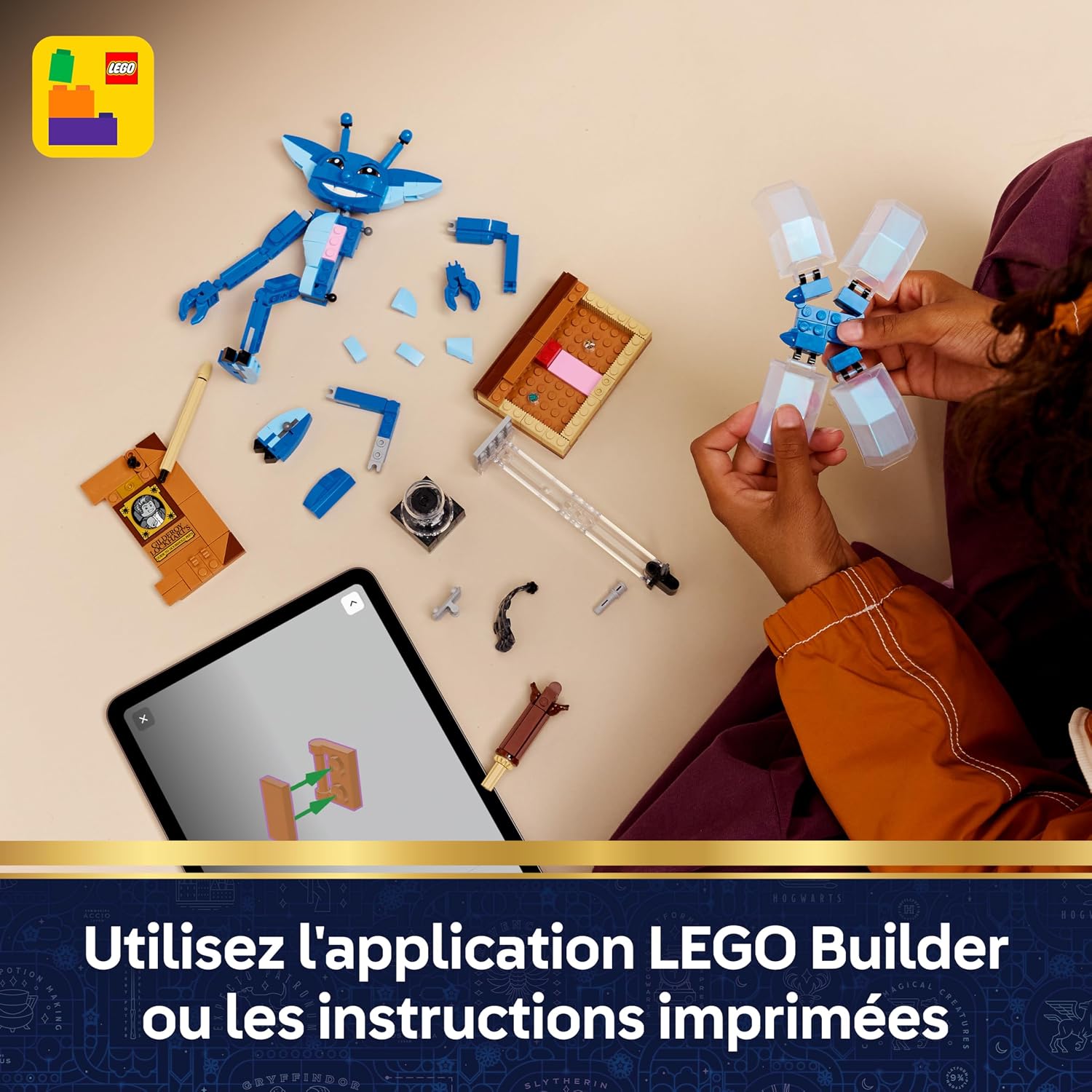 Thumbnail 6 de LEGO Harry Potter Le Lutin de Cornouailles – Figurine articulée et décor pour chambre, avec livre et flacon d'encre – 76461