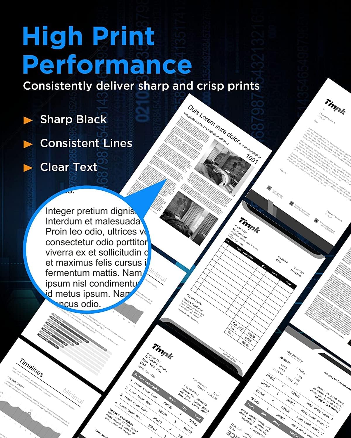 Detalle 2 de Timink 48A CF248A Black Toner Cartridge, 2-Pack for LaserJet Pro