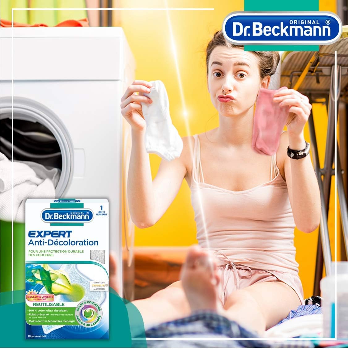 Thumbnail 2 de Dr. Beckmann Lingette Anti-Décoloration Réutilisable (Lot de 2) – Protection contre la décoloration et maintien de l'éclat