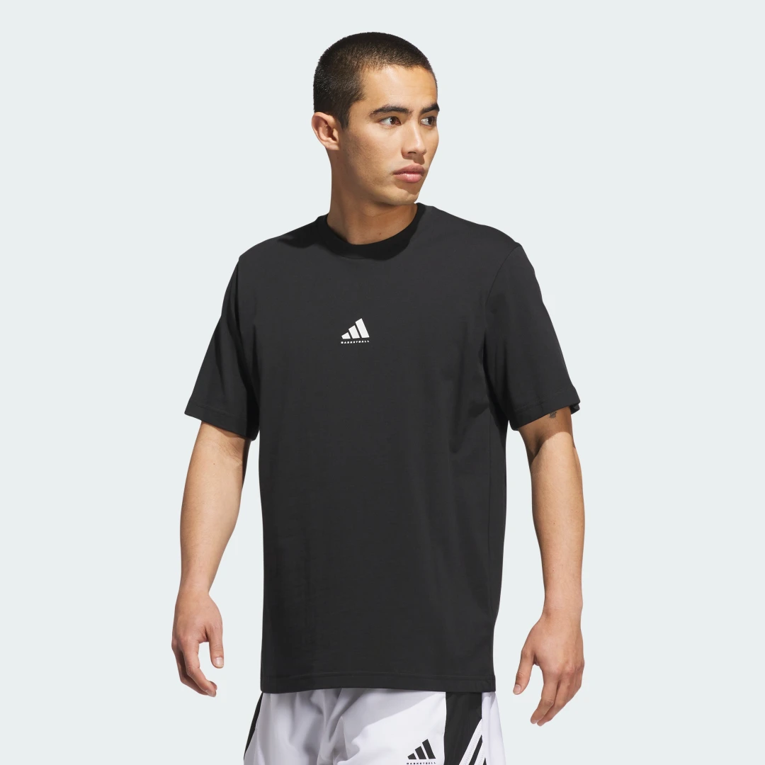 Detalle de Camiseta adidas Basketball Graphic – Negro