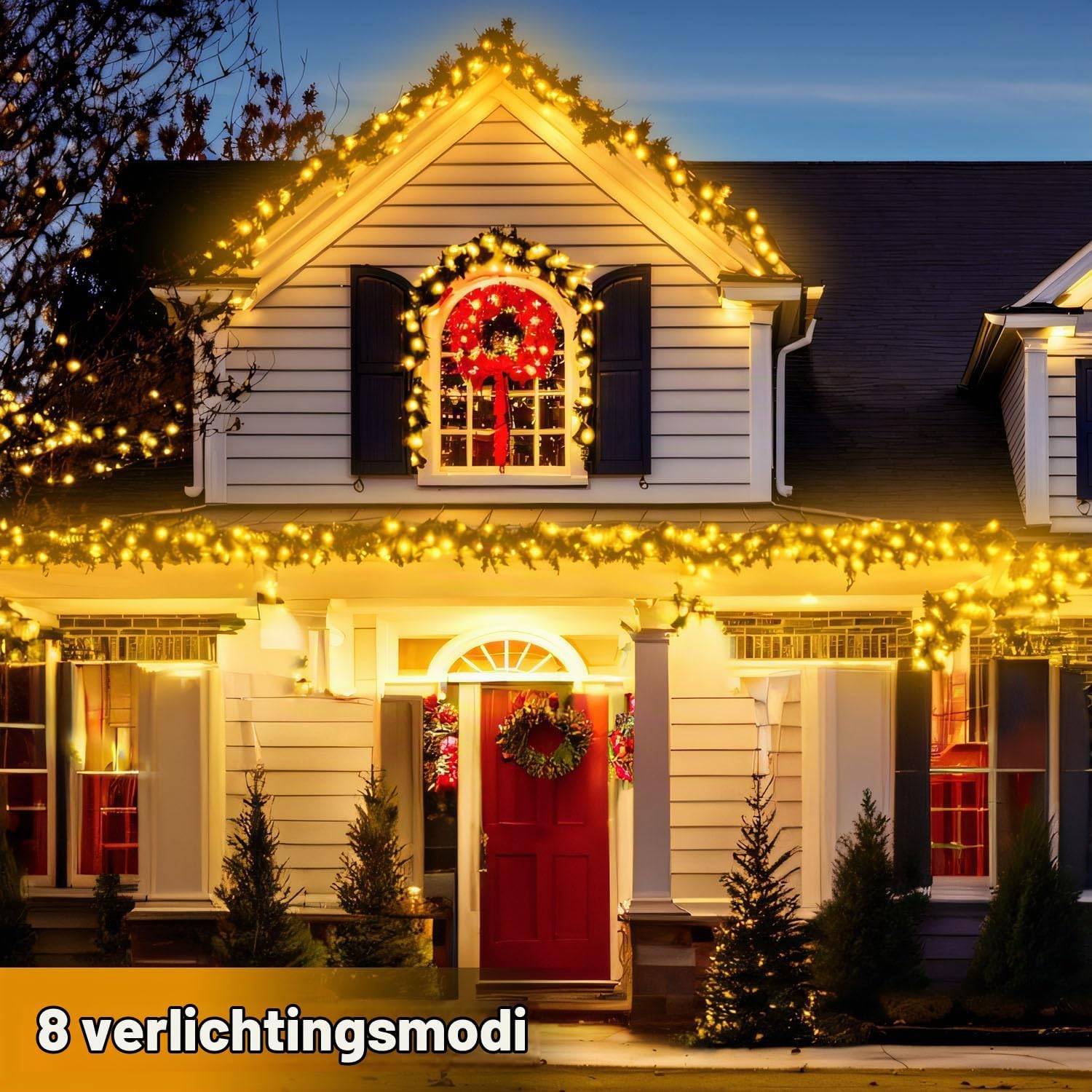 Detalle de Electight DESLA5-10M zonnelichtsnoer van 10 meter met 100 leds, 8 standen en IP65