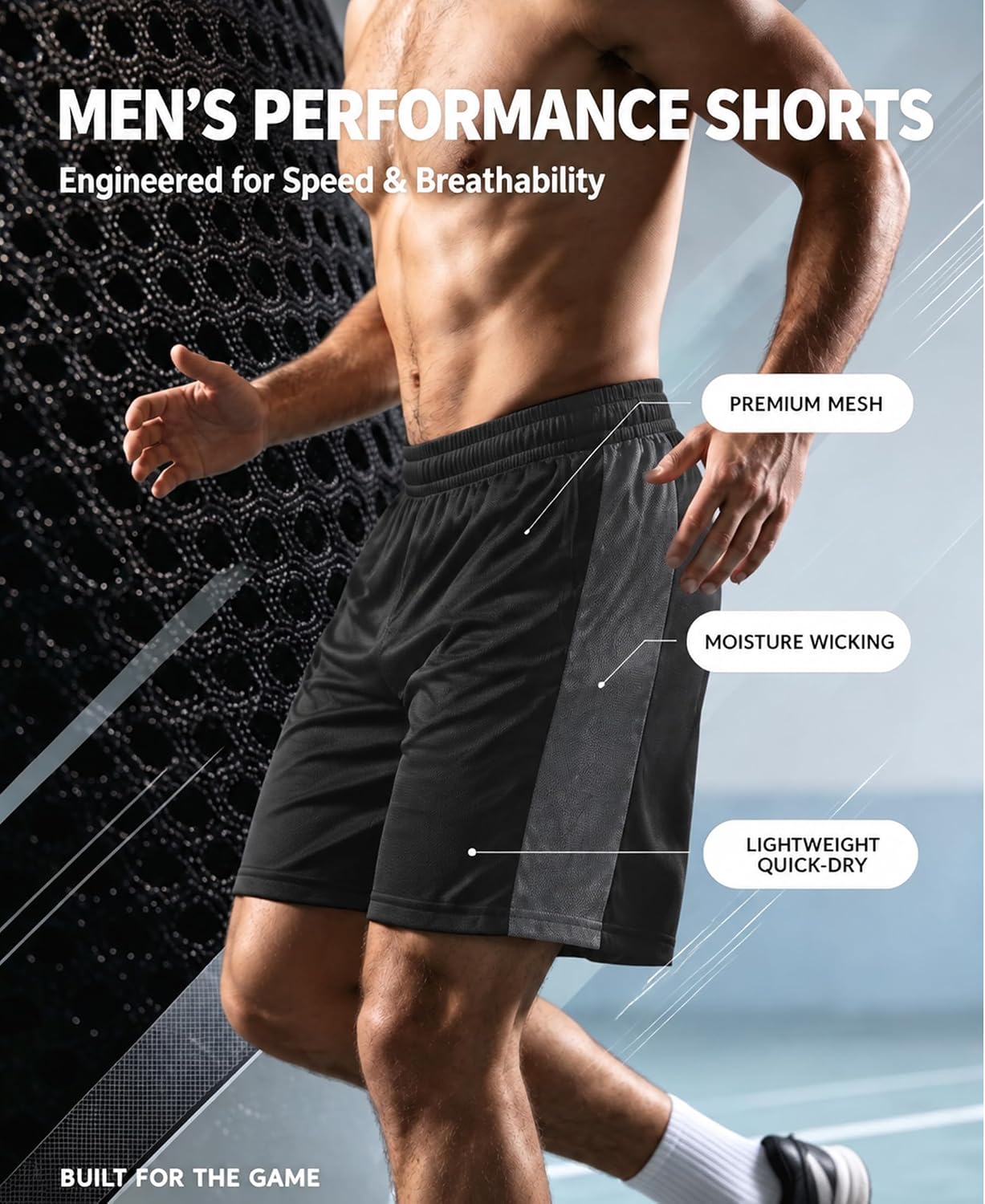 Thumbnail 4 de OYGSieg 6-Pack Men’s Mesh Athletic Basketball Shorts with Pockets