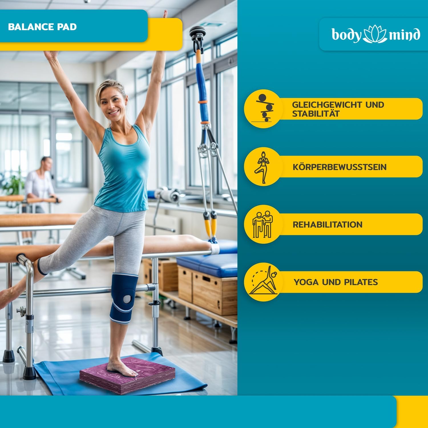 Thumbnail 2 de Body & Mind Balance-Pad — Planche d'équilibre en mousse souple anti-dérapante 40 x 29 cm