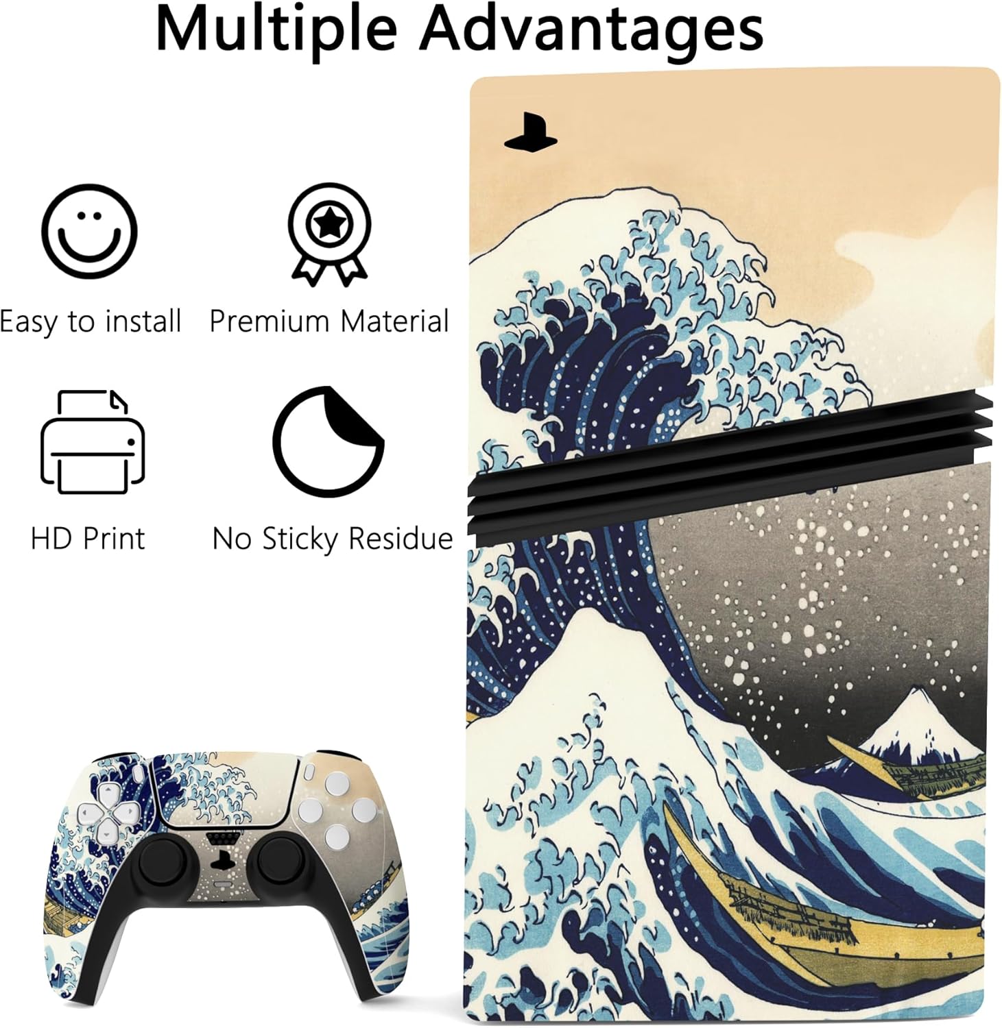 Thumbnail 2 de playvital Full Set Skin Stickers for PS5 Pro console