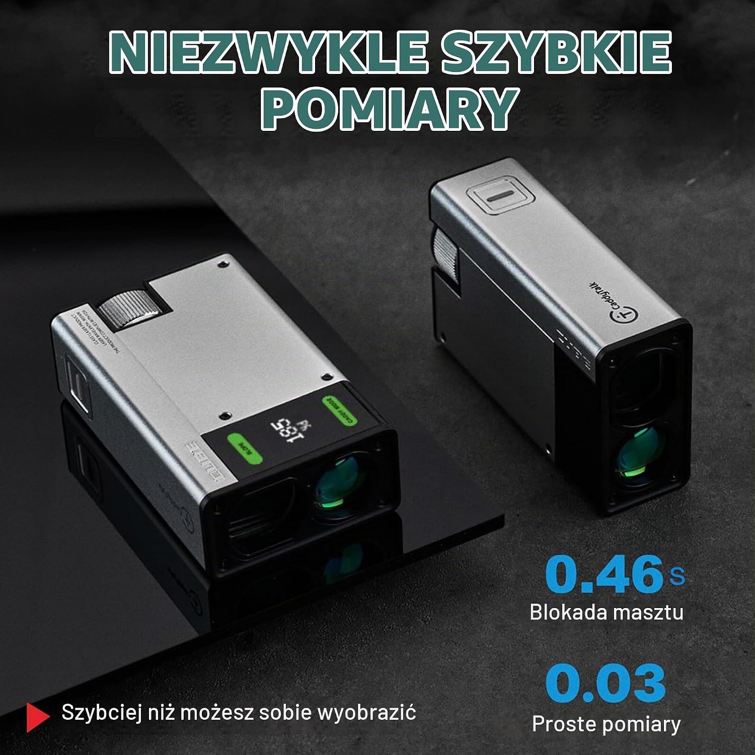 Thumbnail 3 de Caddy Talk Cube Laser – dalmierz golfowy z zoomem 6× i trybami M-Slope oraz E-Slope