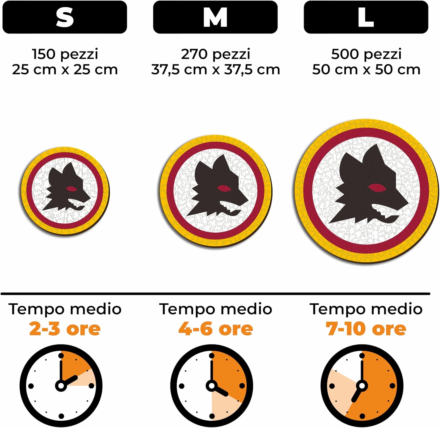 Detalle de Iconic Puzzles Roma Lupetto, puzzle di legno S da 150 pezzi a licenza ufficiale
