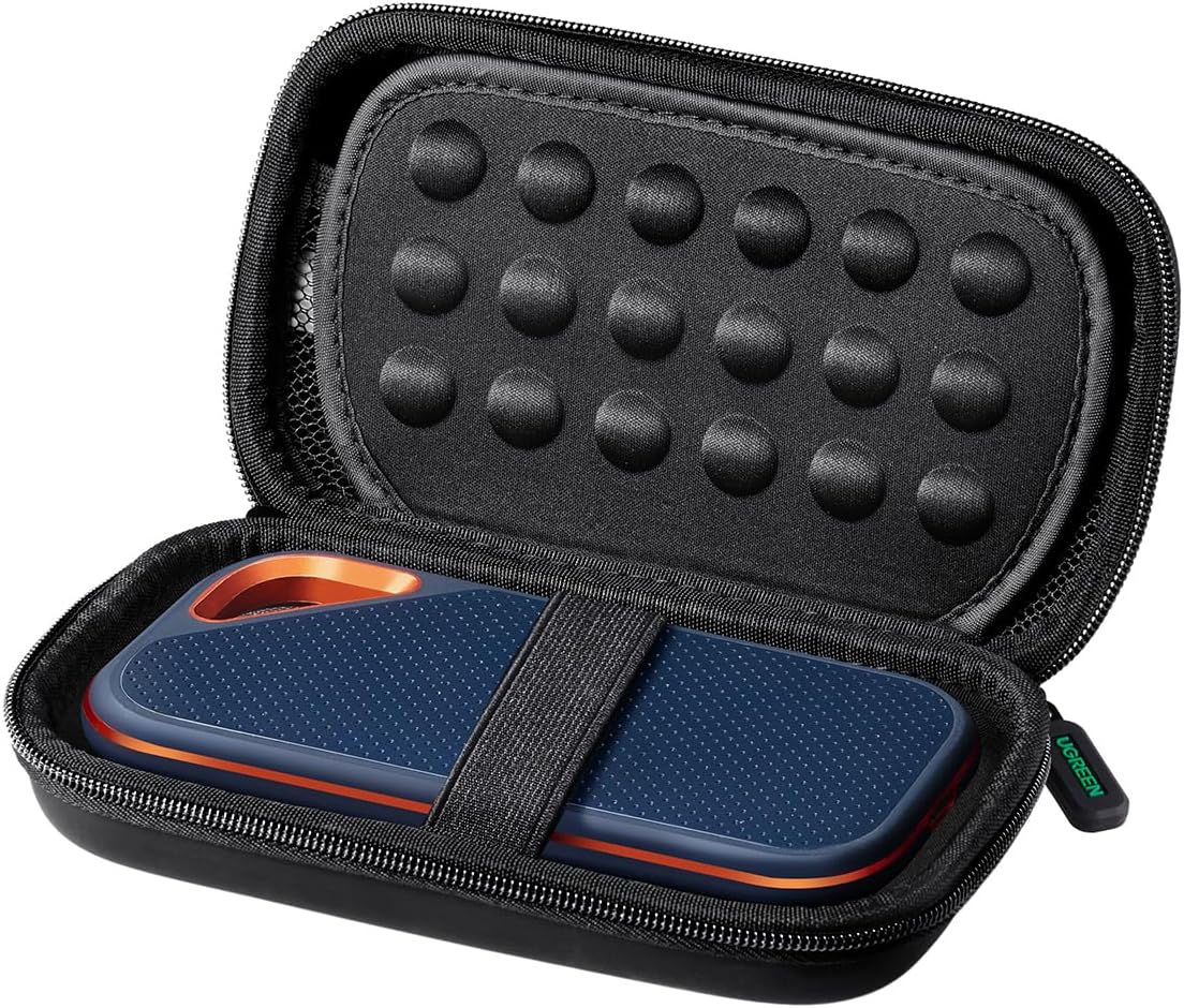 Detalle de UGREEN Festplattentasche für SanDisk SSD und externe 2,5" HDD – EVA-Case mit Fächern