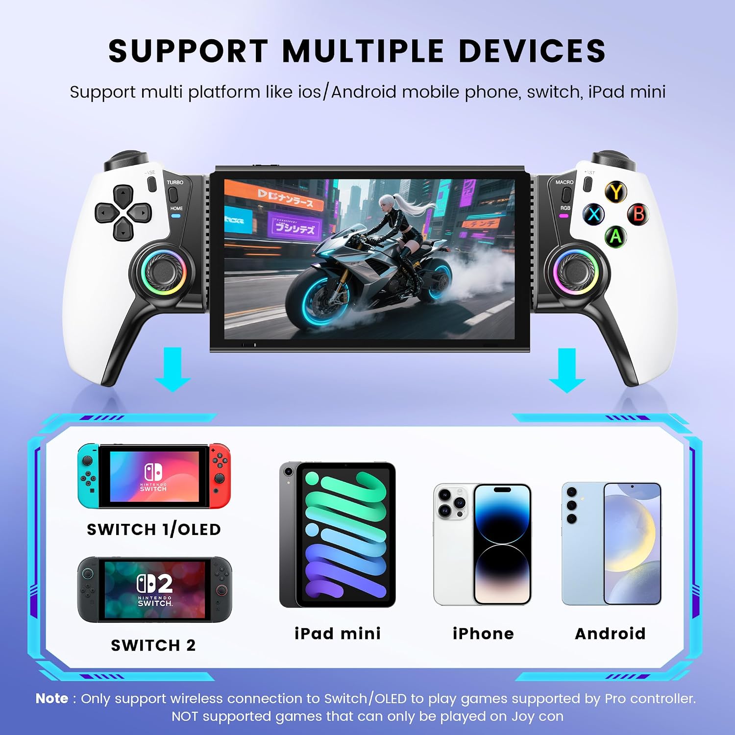 Detalle 2 de Bluetooth Mobile Gaming Controller with Hall Joystick