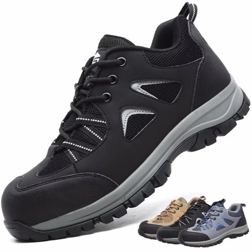 Detalle de Chaussures de sécurité CYKYGGO Hommes/Femmes – légère, noire, EU 44