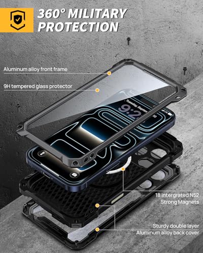 Detalle 2 de Lanhiem iPhone 17 Pro Metal Case with Kickstand 6.3"
