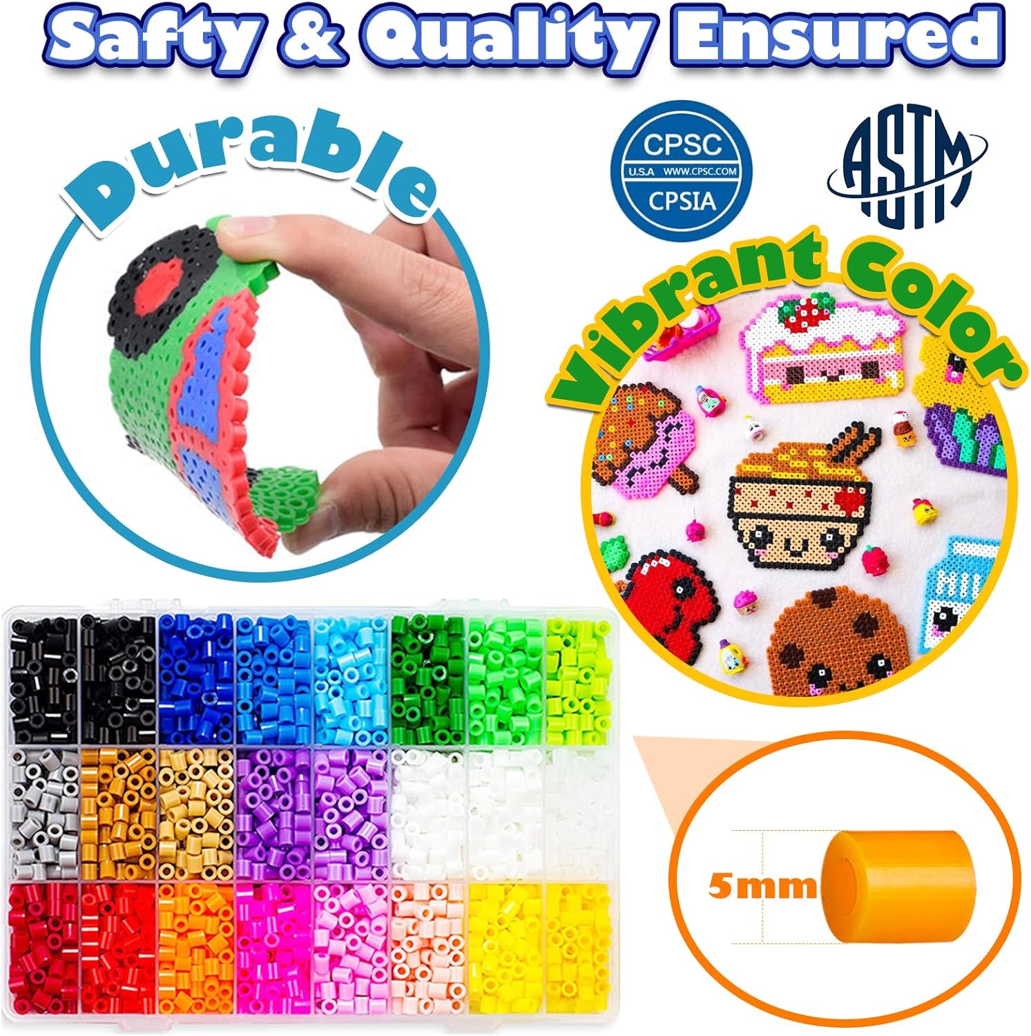 Thumbnail 2 de Fuse Beads Craft Kit 5mm, 5,500 beads 🎨