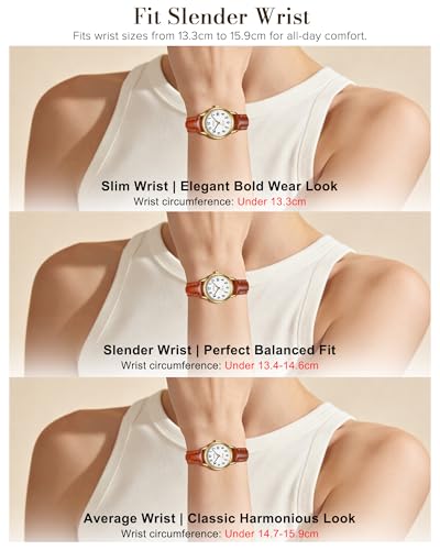 Thumbnail 2 de CIVO Montre Femme Analogique Petite – Cadran lisible, bracelet cuir souple et étanchéité 30 m
