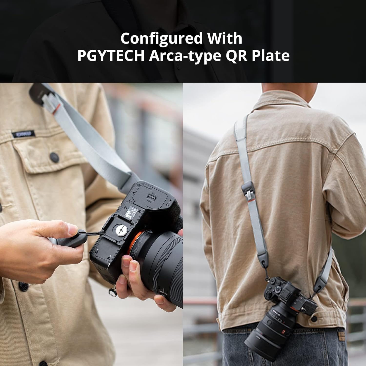 Thumbnail 6 de PGYTECH Camera Shoulder Strap Quick Release Wide (Night Black) — 110–152 cm, 4.5 cm