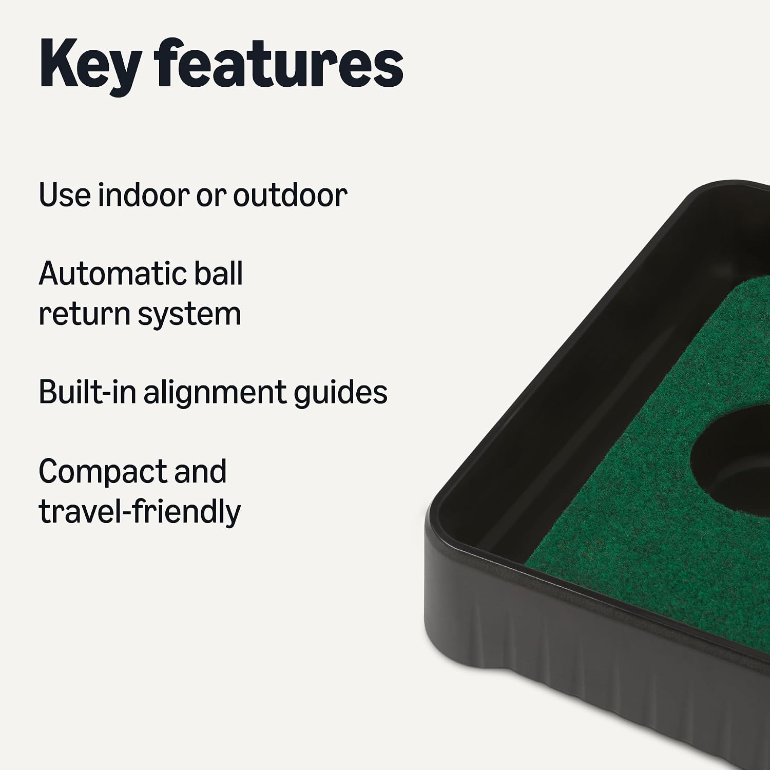 Detalle de Amazon Basics Golf Putting Mat, 277 cm x 37 cm