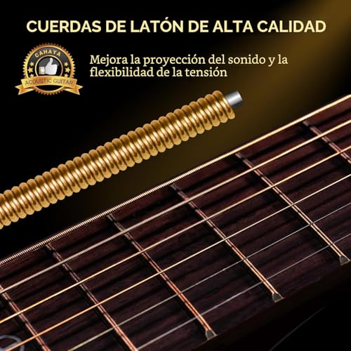 Detalle de CAHAYA Guitarra Acústica de 38 Pulgadas CY0354: kit completo para principiantes