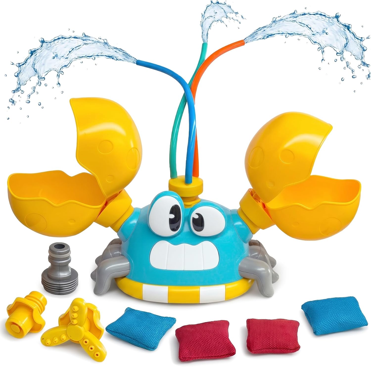 Detalle de Meribbit Giochi d'Acqua per Bambini con Cornhole e 3 Getti: divertimento estivo all'aperto
