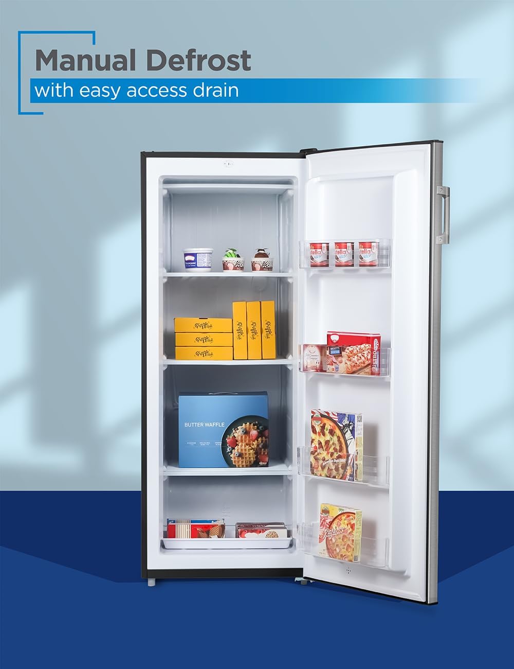 Detalle 1 de BLACK+DECKER BUF850LS 8.5 Cu. Ft. Upright Freezer, Stainless Look