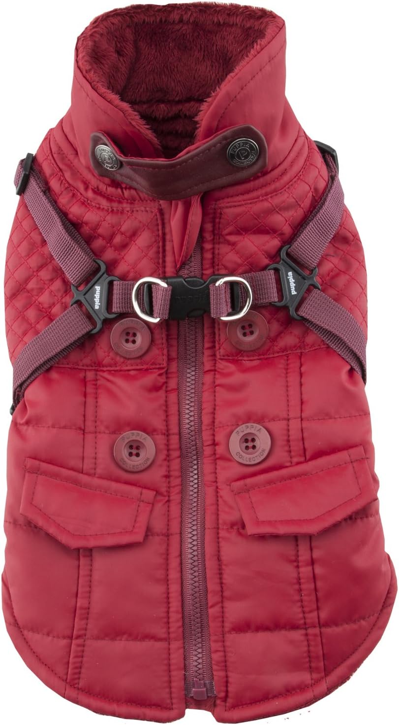 Detalle de Puppia PAQD-VT1463 Wilkes – zimowy płaszcz dla psa XL, ciemnoniebieski