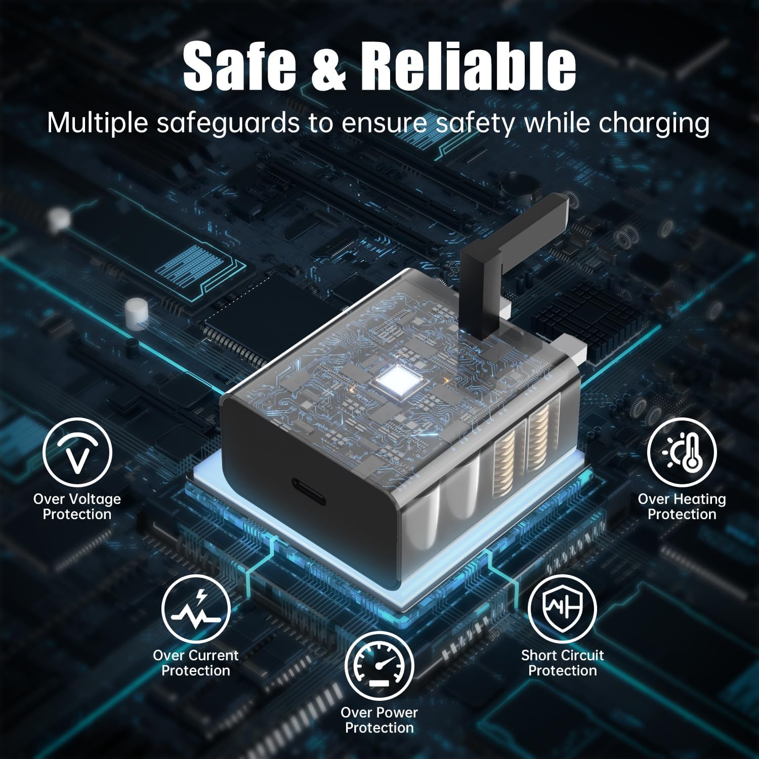 Thumbnail 3 de 45W Samsung Fast Charger USB-C Plug with USB-C Cable (1m + 2m) – 2-Pack Black