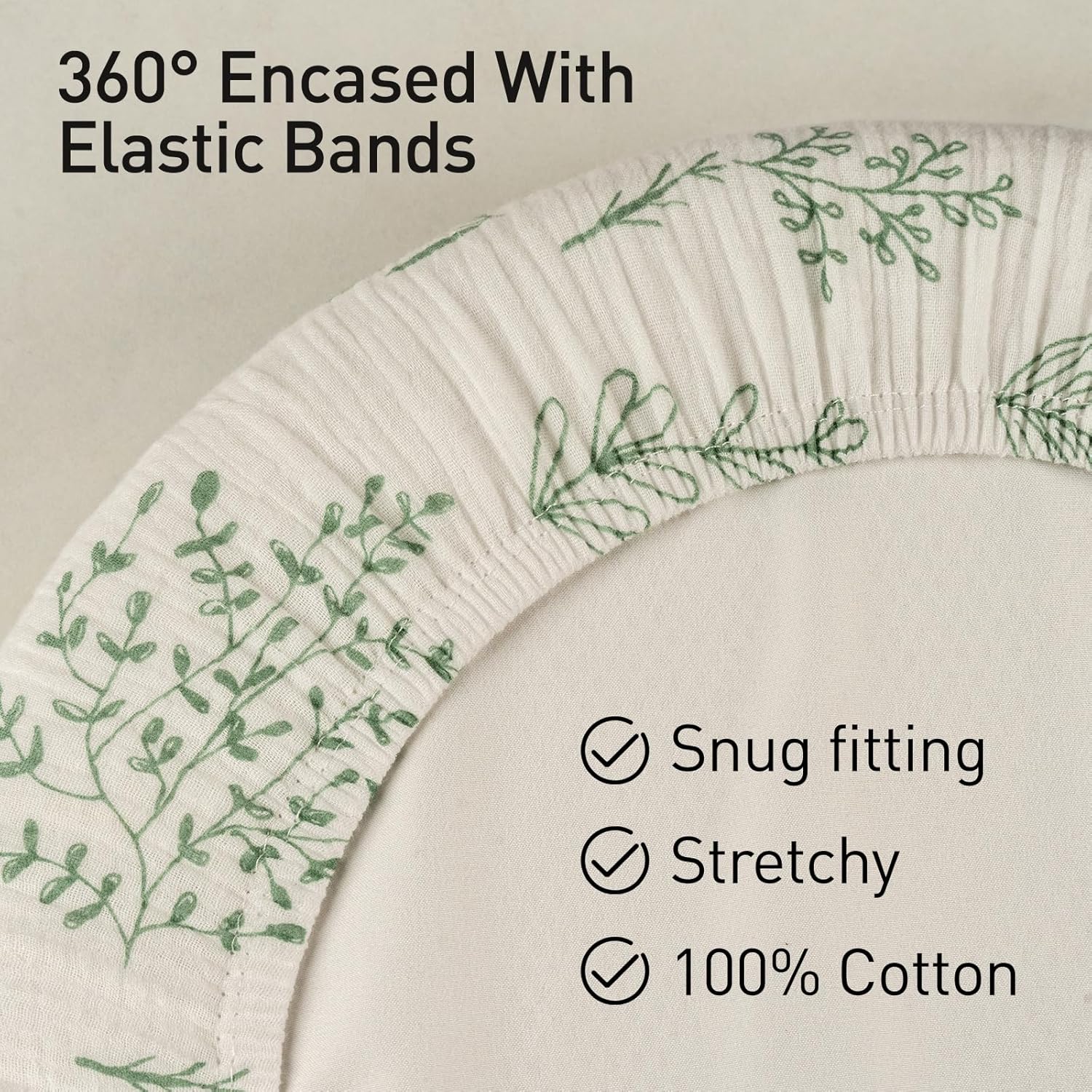 Thumbnail 6 de Muslin pram fitted sheet pack of 2