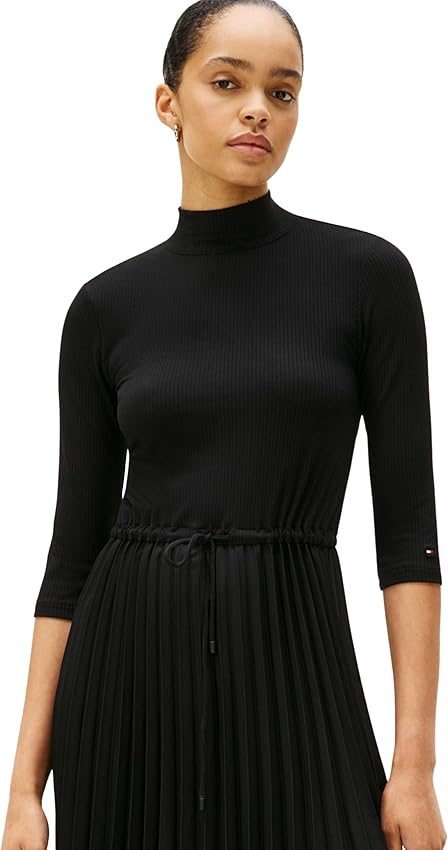 Thumbnail 2 de Tommy Hilfiger Vestido Slim Rib Midi L 95% viscosa