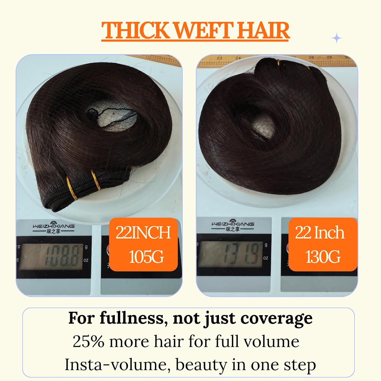 Thumbnail 6 de Full Shine Copper Weft Hair Extensions 120G 18 Inch Sew In Extensions