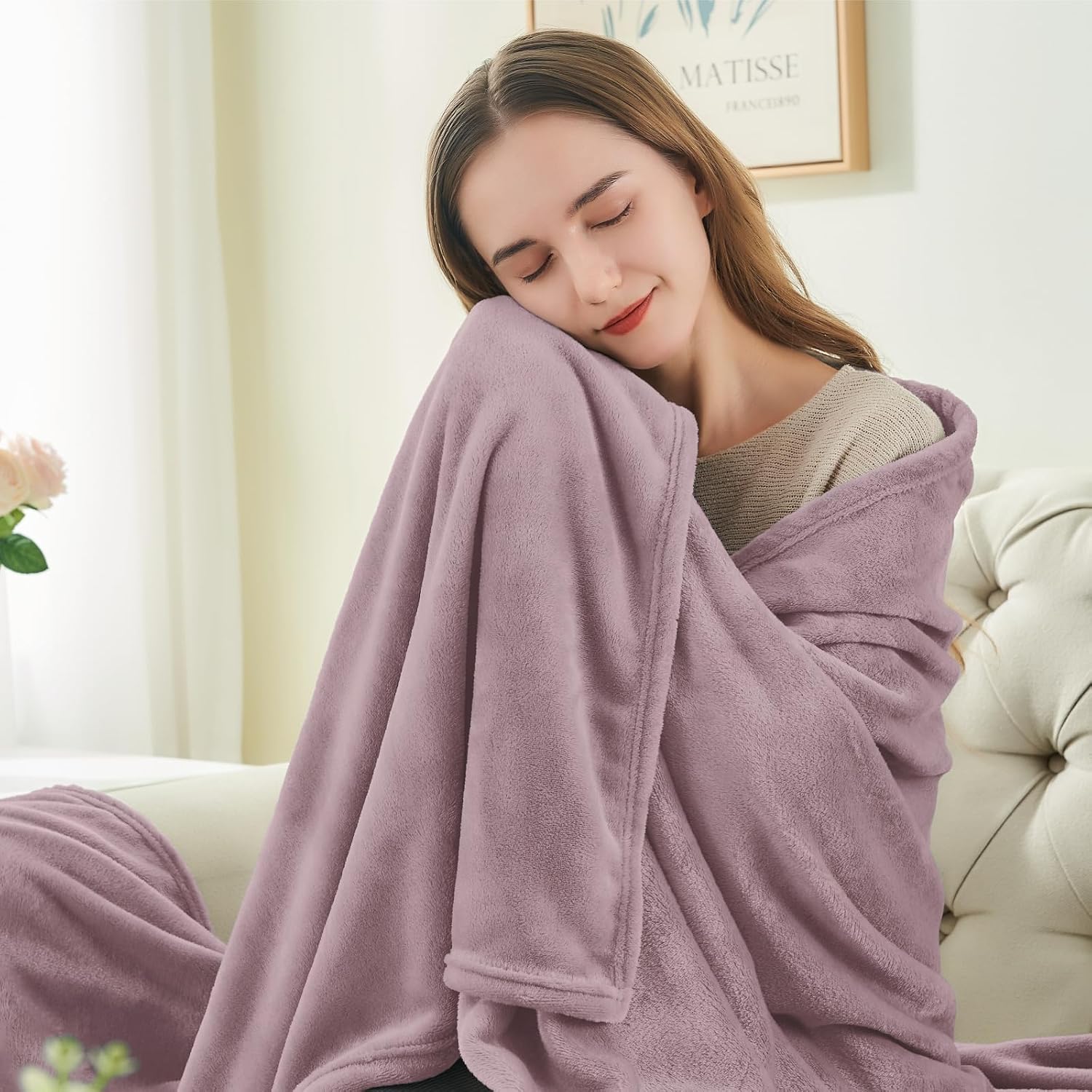 Detalle de BEDELITE Fleece Throw Blanket 50" x 60