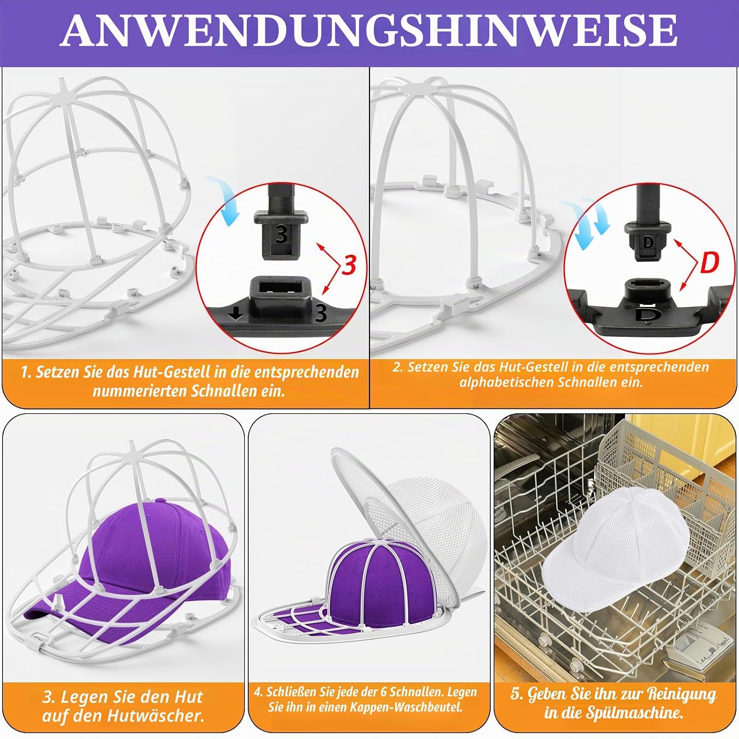 Detalle 2 de Haiou Cap Washer – Cap-Waschmaschinen-Form für Baseballkappen