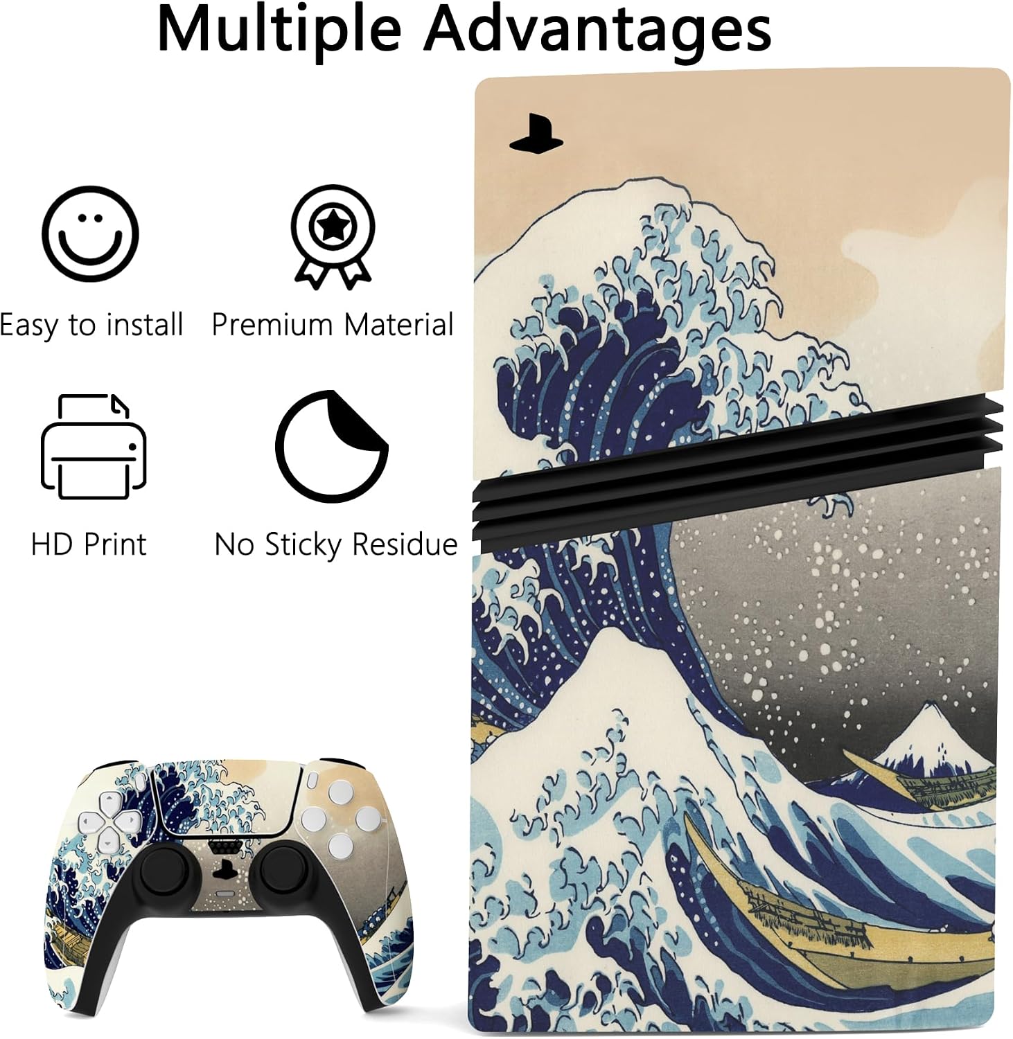 Detalle de playvital PS5 Pro skin stickers set
