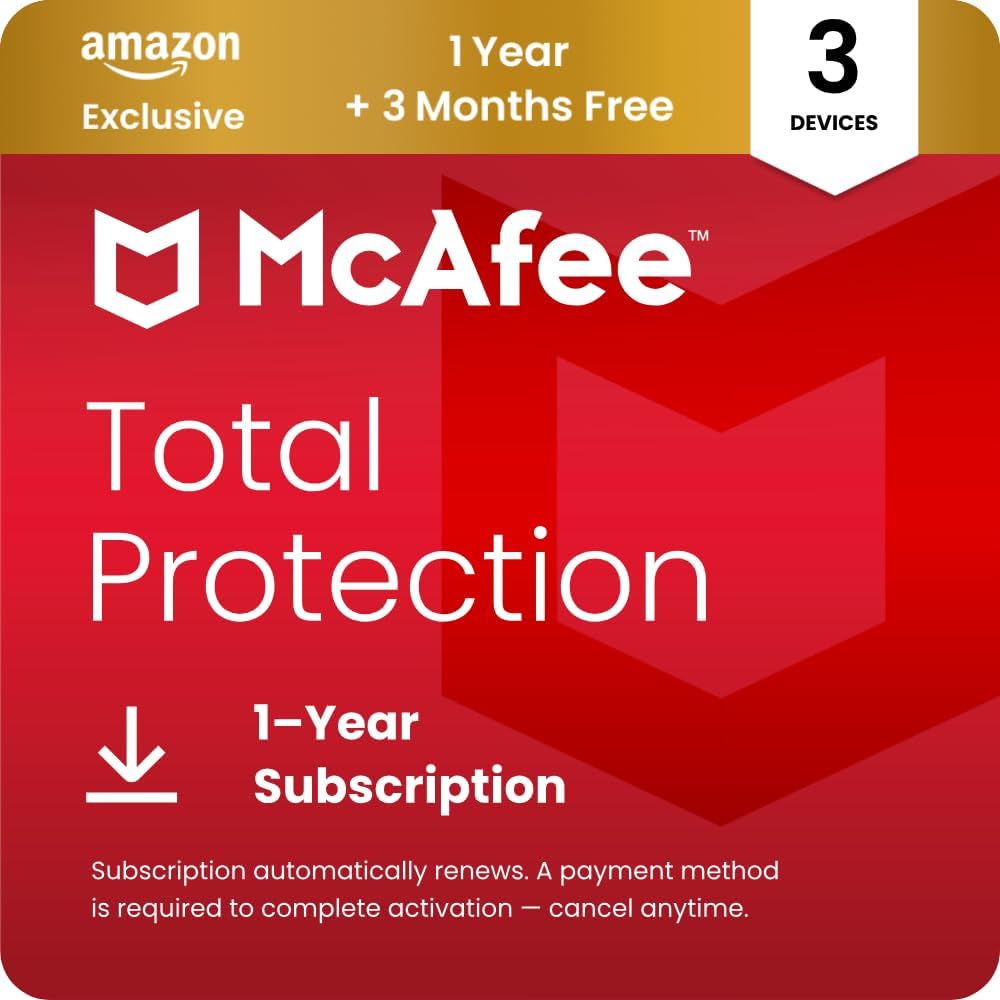 Detalle de McAfee Total Protection 3-Device 15-month subscription 🛡
