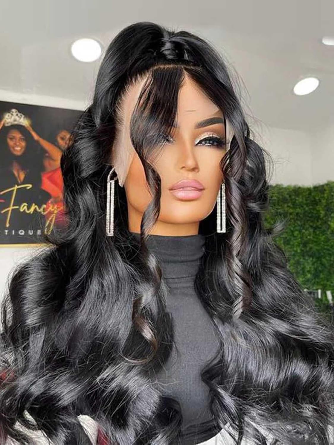 Detalle 2 de Fongly 13x6 HD Lace Front Body Wave Human Hair Wig (200% Density, 26 Inch)